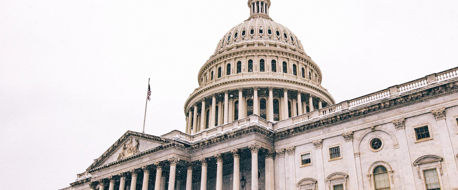 Snow on the United States Capitol Building