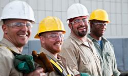 construction workers smiling