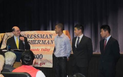 sherman with military academy nominees